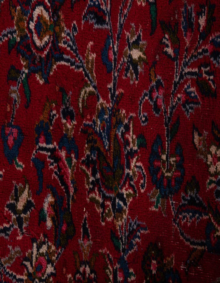 Detail image of 9' 10 x 13'  Hand Knotted Mashad Persian Wool Rug