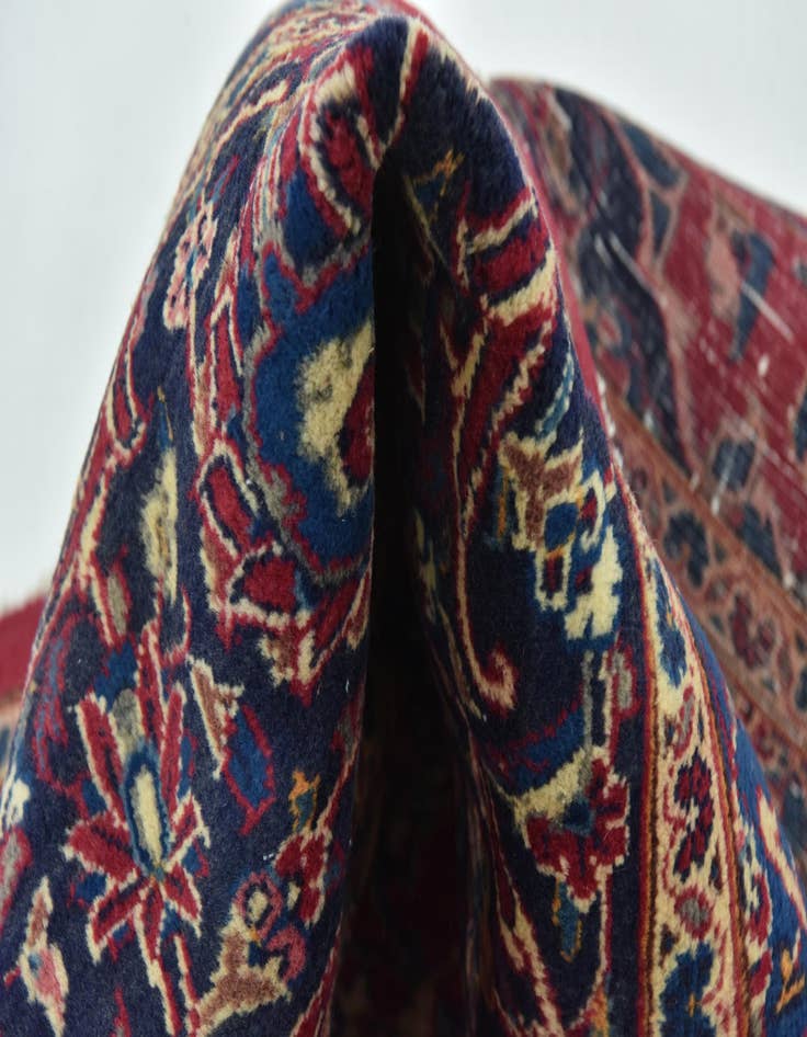 Detail image of 10' x 12' 9  Hand Knotted Mashad Persian Wool Rug