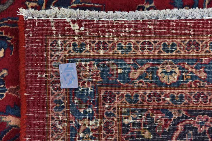 10' x 12' 9 Hand Knotted Mashad Persian Wool Rug