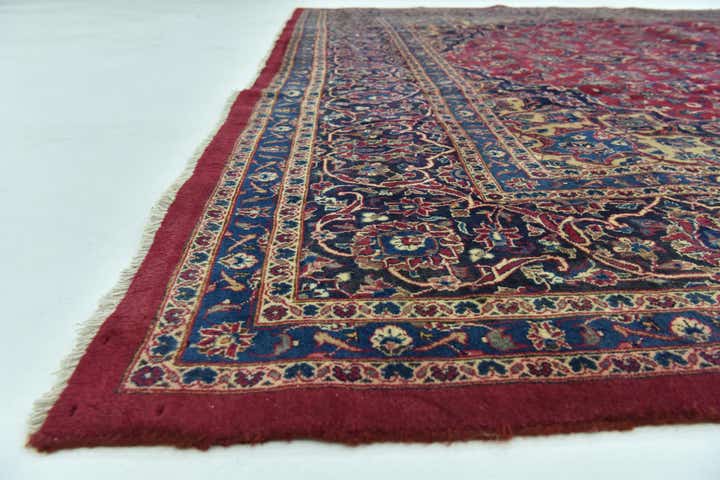 10' x 12' 9 Hand Knotted Mashad Persian Wool Rug