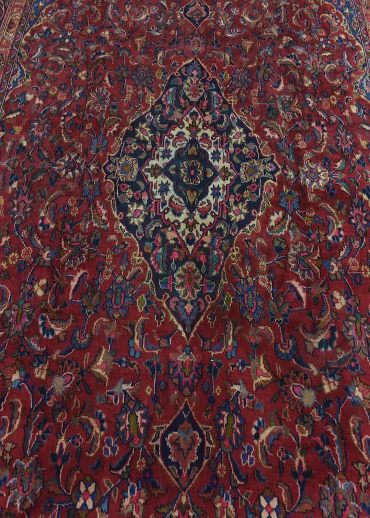 9' 9 x 12' 9 Hand Knotted Mashad Persian Wool Rug
