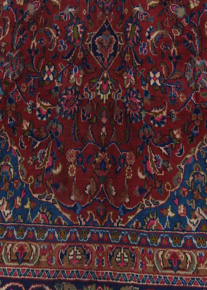9' 9 x 12' 9 Hand Knotted Mashad Persian Wool Rug