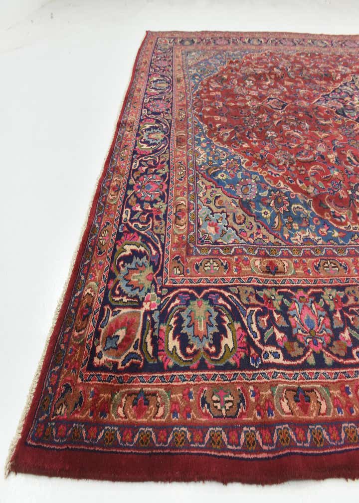 9' 9 x 12' 9 Hand Knotted Mashad Persian Wool Rug