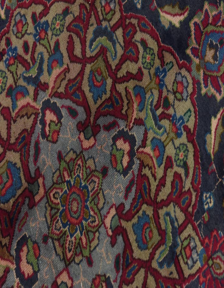 Detail image of 9' 7 x 12' 10  Hand Knotted Mashad Persian Wool Rug