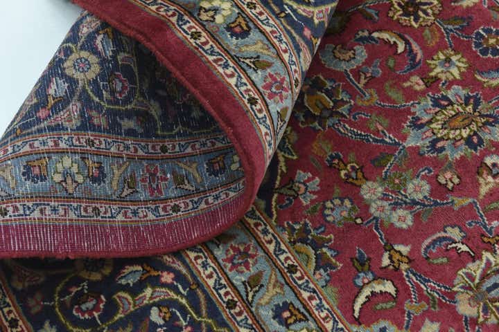 9' 8 x 12' 10 Hand Knotted Mashad Persian Wool Rug