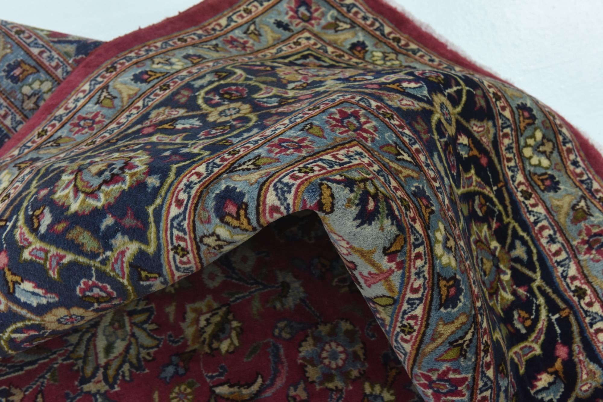 9' 8 x 12' 10 Hand Knotted Mashad Persian Wool Rug