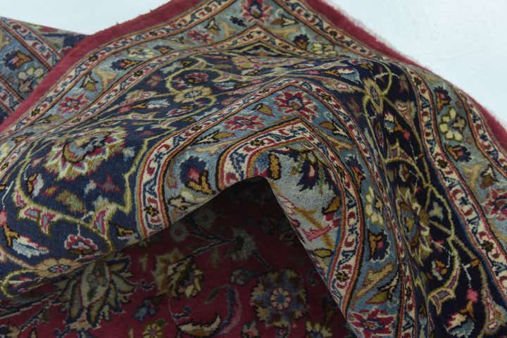 9' 8 x 12' 10 Hand Knotted Mashad Persian Wool Rug