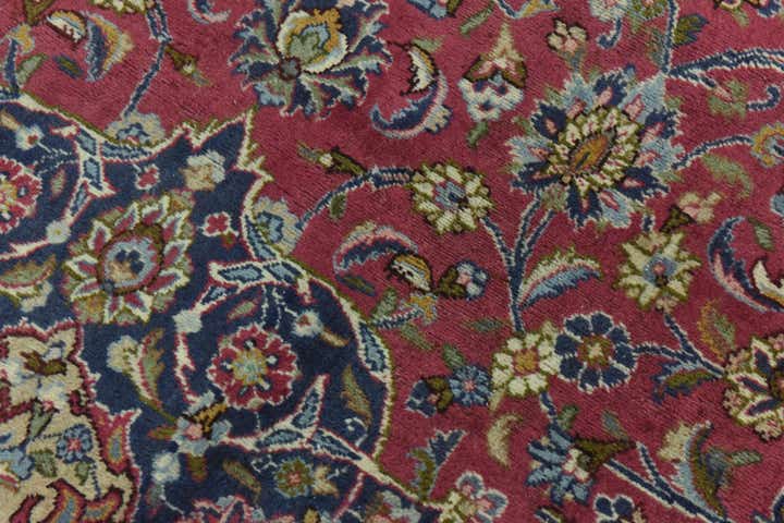 9' 8 x 12' 10 Hand Knotted Mashad Persian Wool Rug