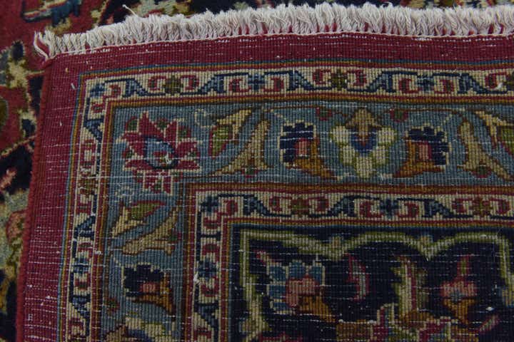 9' 8 x 12' 10 Hand Knotted Mashad Persian Wool Rug