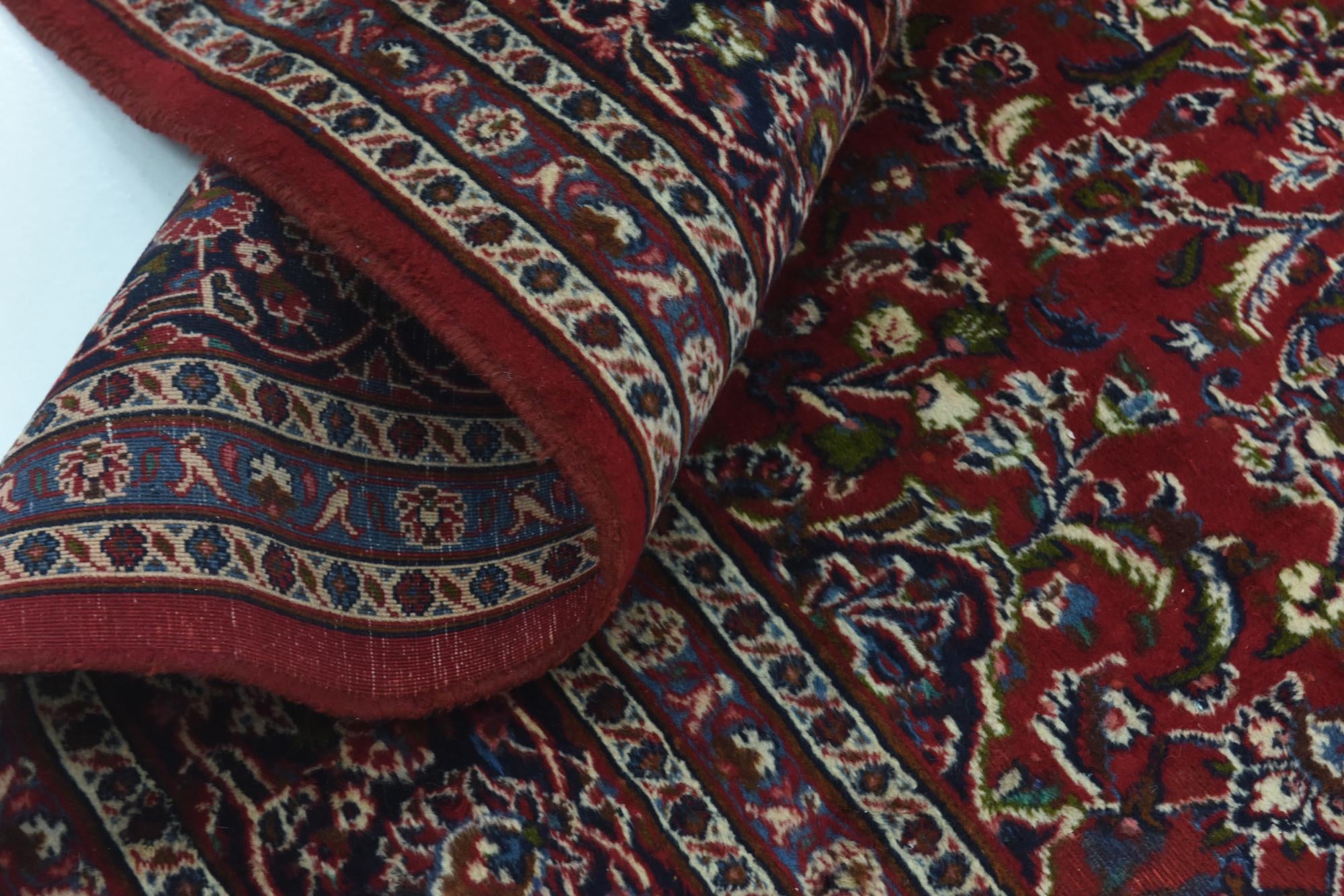9' 10 x 12' 5 Hand Knotted Mashad Persian Wool Rug