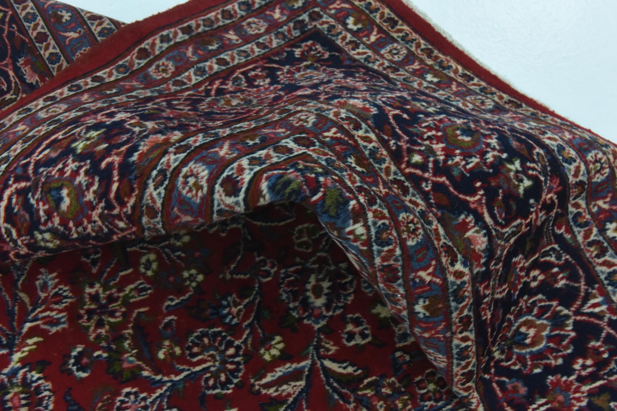 9' 10 x 12' 5 Hand Knotted Mashad Persian Wool Rug