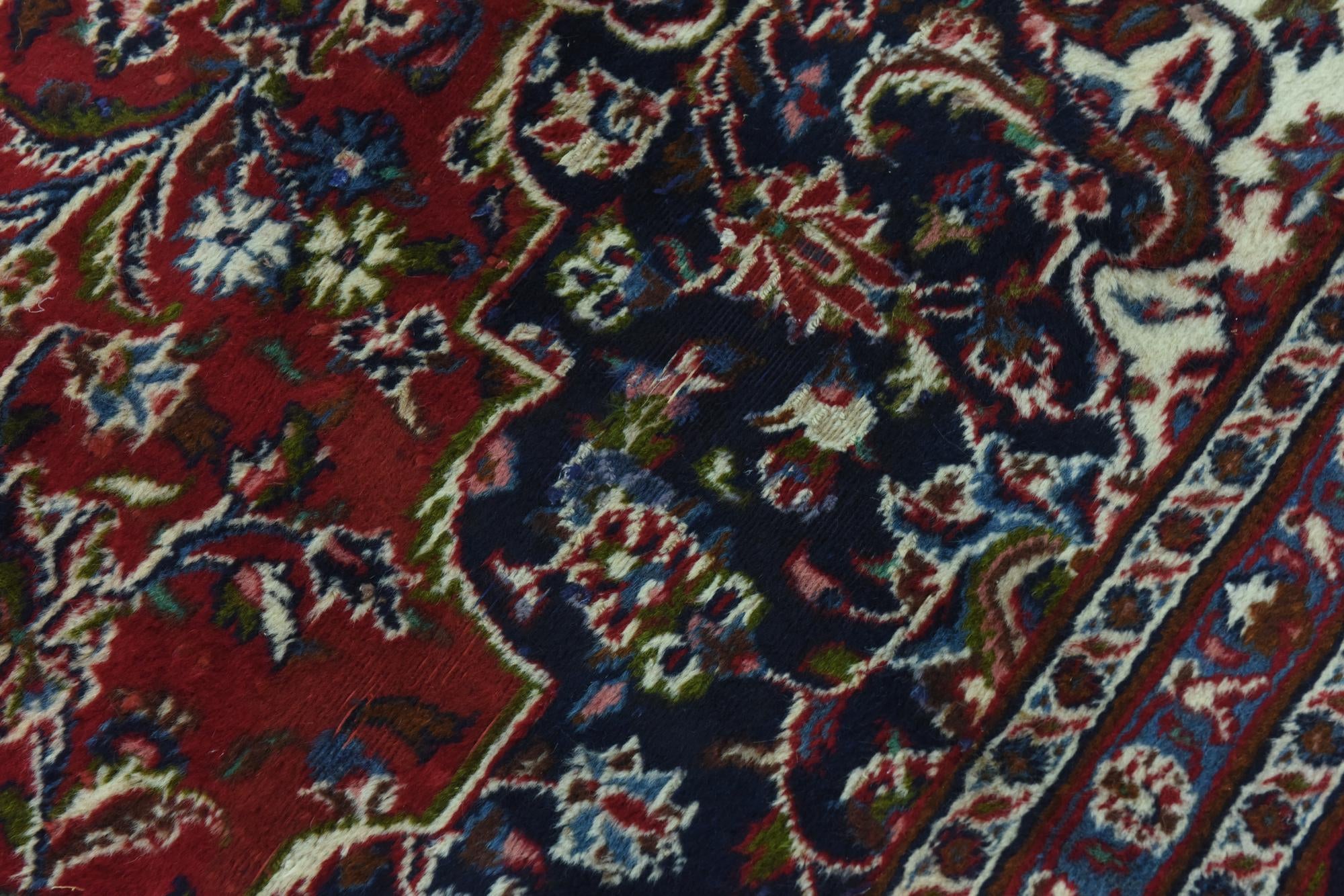9' 10 x 12' 5 Hand Knotted Mashad Persian Wool Rug