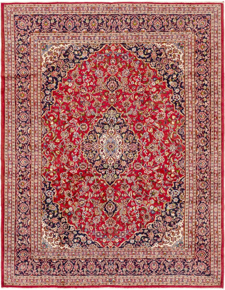 Detail image of 9' 10 x 12' 5 Hand Knotted Mashad Persian Wool Rug