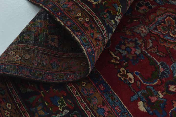 9' 6 x 12' 5 Hand Knotted Mashad Persian Wool Rug