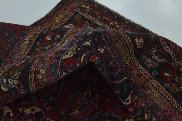 9' 6 x 12' 5 Hand Knotted Mashad Persian Wool Rug