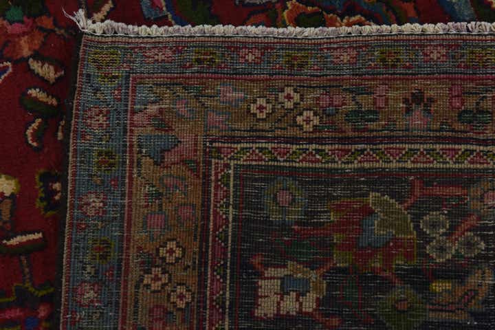 9' 6 x 12' 5 Hand Knotted Mashad Persian Wool Rug