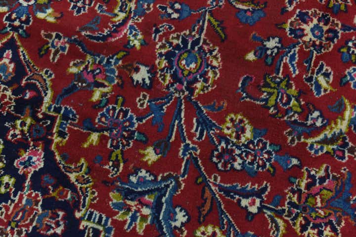 9' 9 x 12' 9 Hand Knotted Mashad Persian Wool Rug