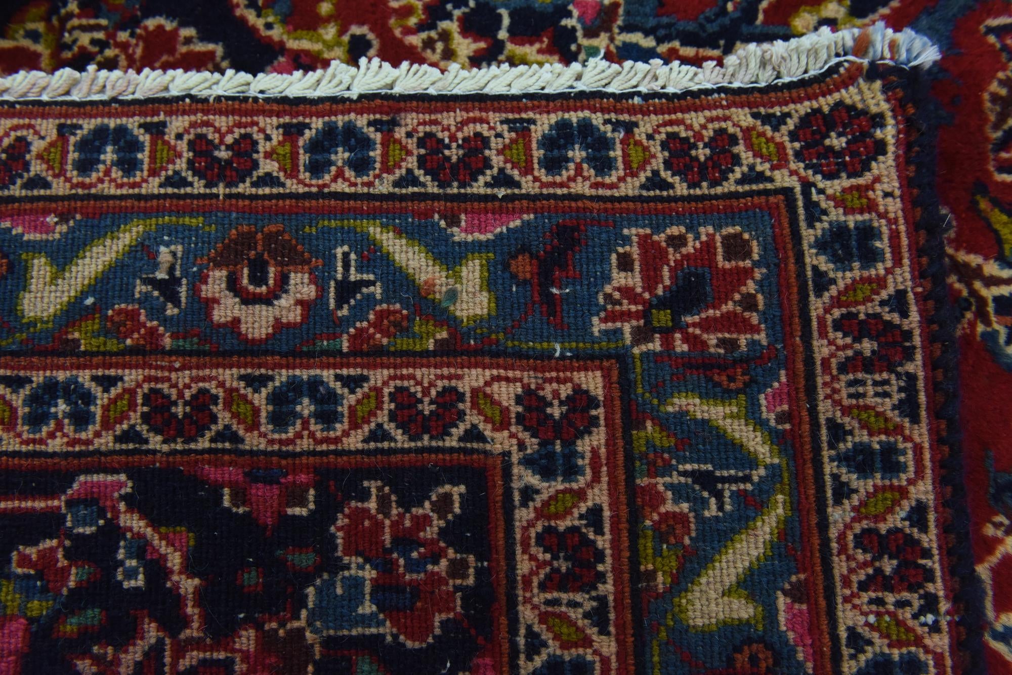 9' 9 x 12' 9 Hand Knotted Mashad Persian Wool Rug