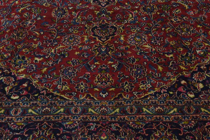 9' 9 x 12' 9 Hand Knotted Mashad Persian Wool Rug