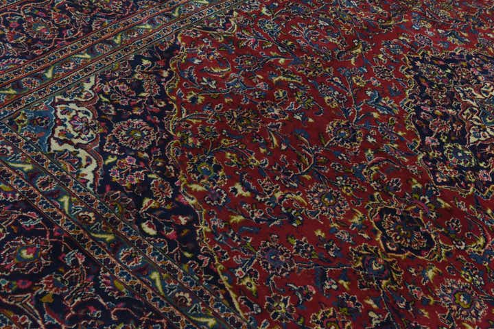 9' 9 x 12' 9 Hand Knotted Mashad Persian Wool Rug