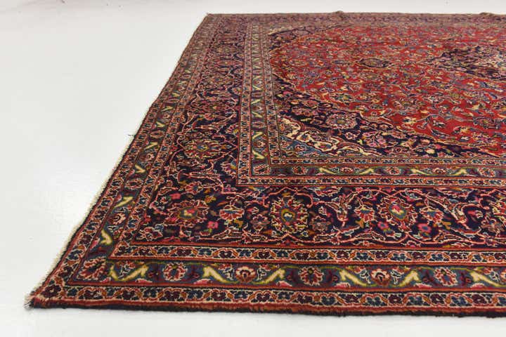 9' 9 x 12' 9 Hand Knotted Mashad Persian Wool Rug