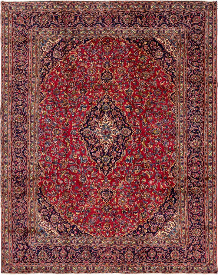 9' 9 x 12' 9 Hand Knotted Mashad Persian Wool Rug