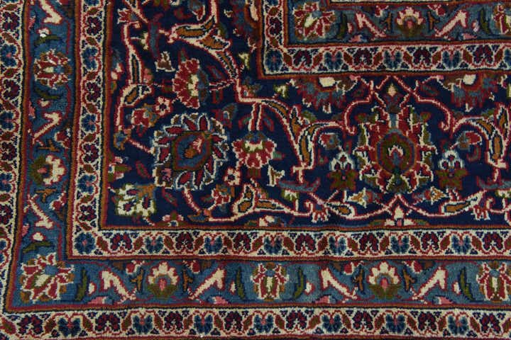 9' 10 x 12' 10 Hand Knotted Mashad Persian Wool Rug