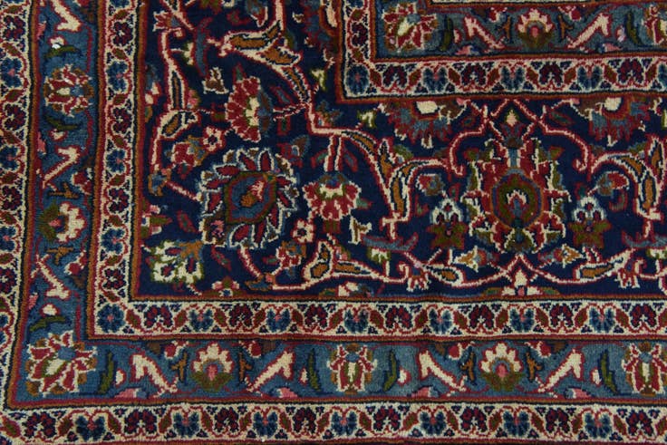 Detail image of 9' 10 x 12' 10 Hand Knotted Mashad Persian Wool Rug