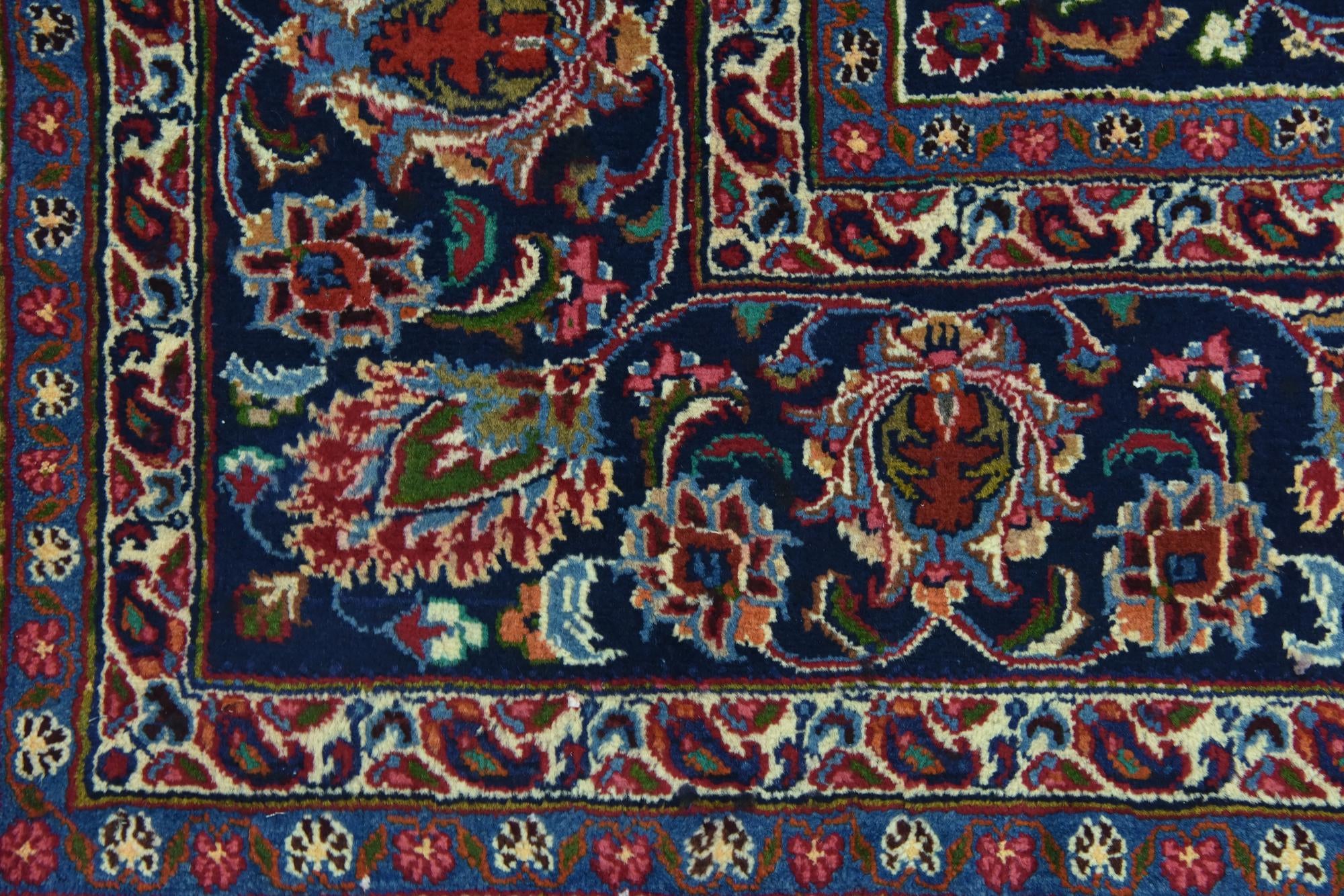 9' 10 x 12' 7 Hand Knotted Mashad Persian Wool Rug
