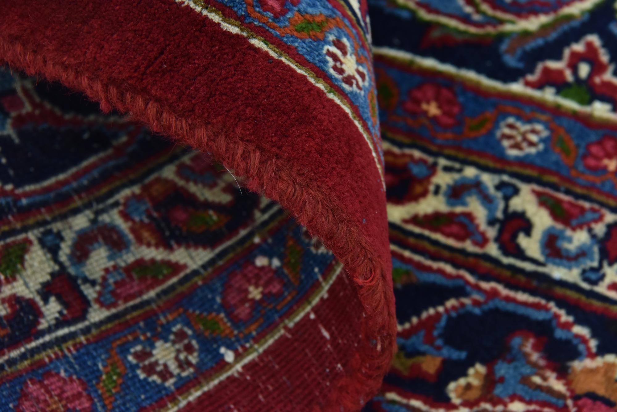9' 10 x 12' 7 Hand Knotted Mashad Persian Wool Rug