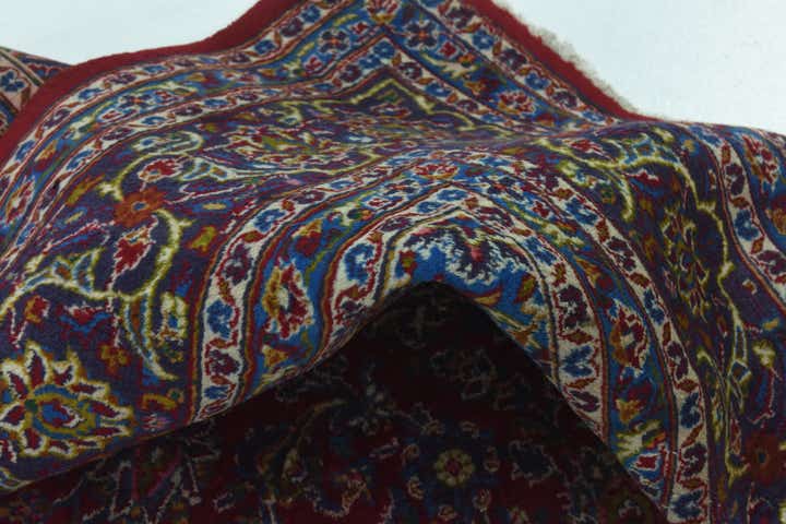 9' 8 x 12' 7 Hand Knotted Mashad Persian Wool Rug