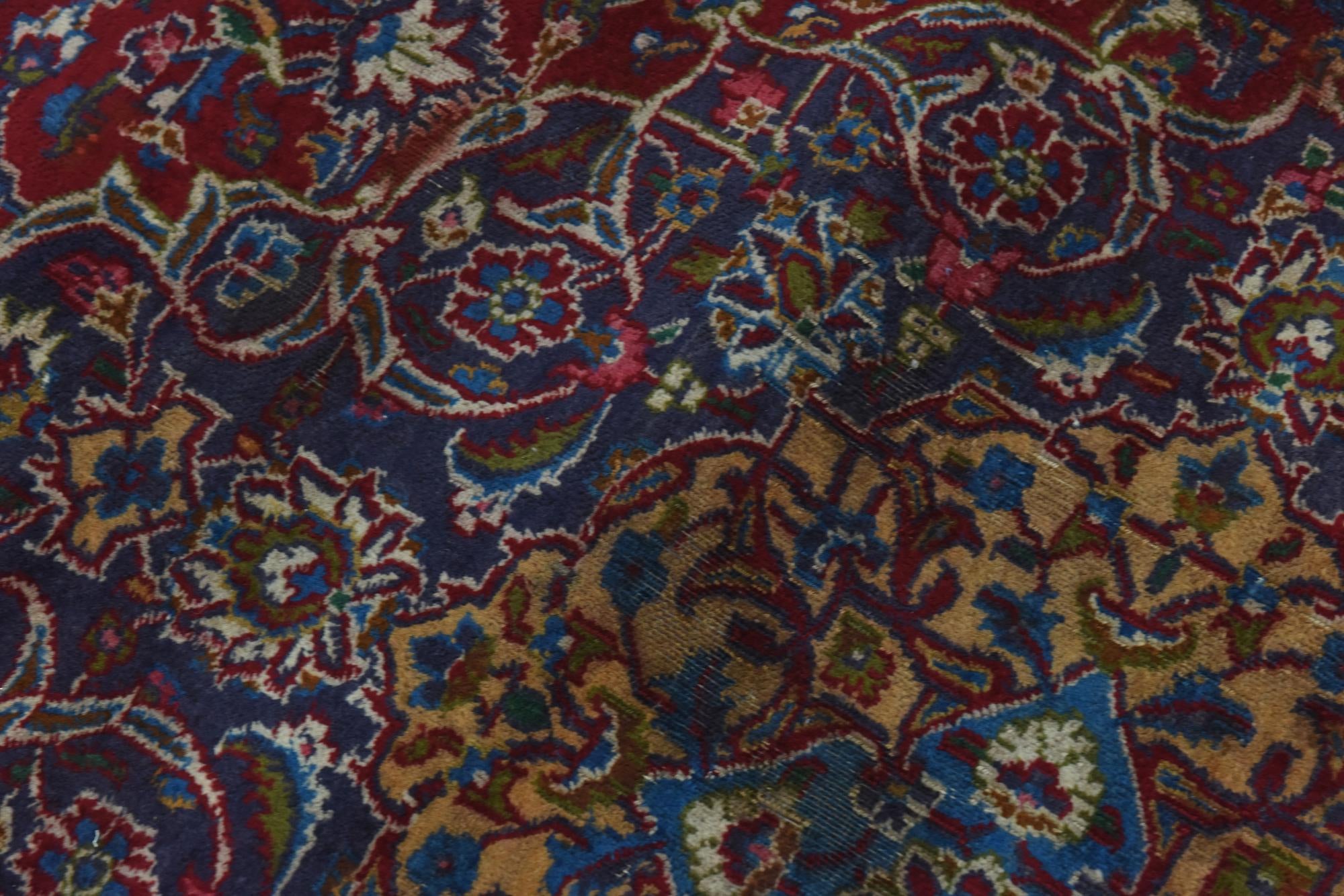 9' 8 x 12' 7 Hand Knotted Mashad Persian Wool Rug