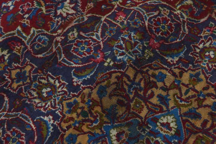 9' 8 x 12' 7 Hand Knotted Mashad Persian Wool Rug