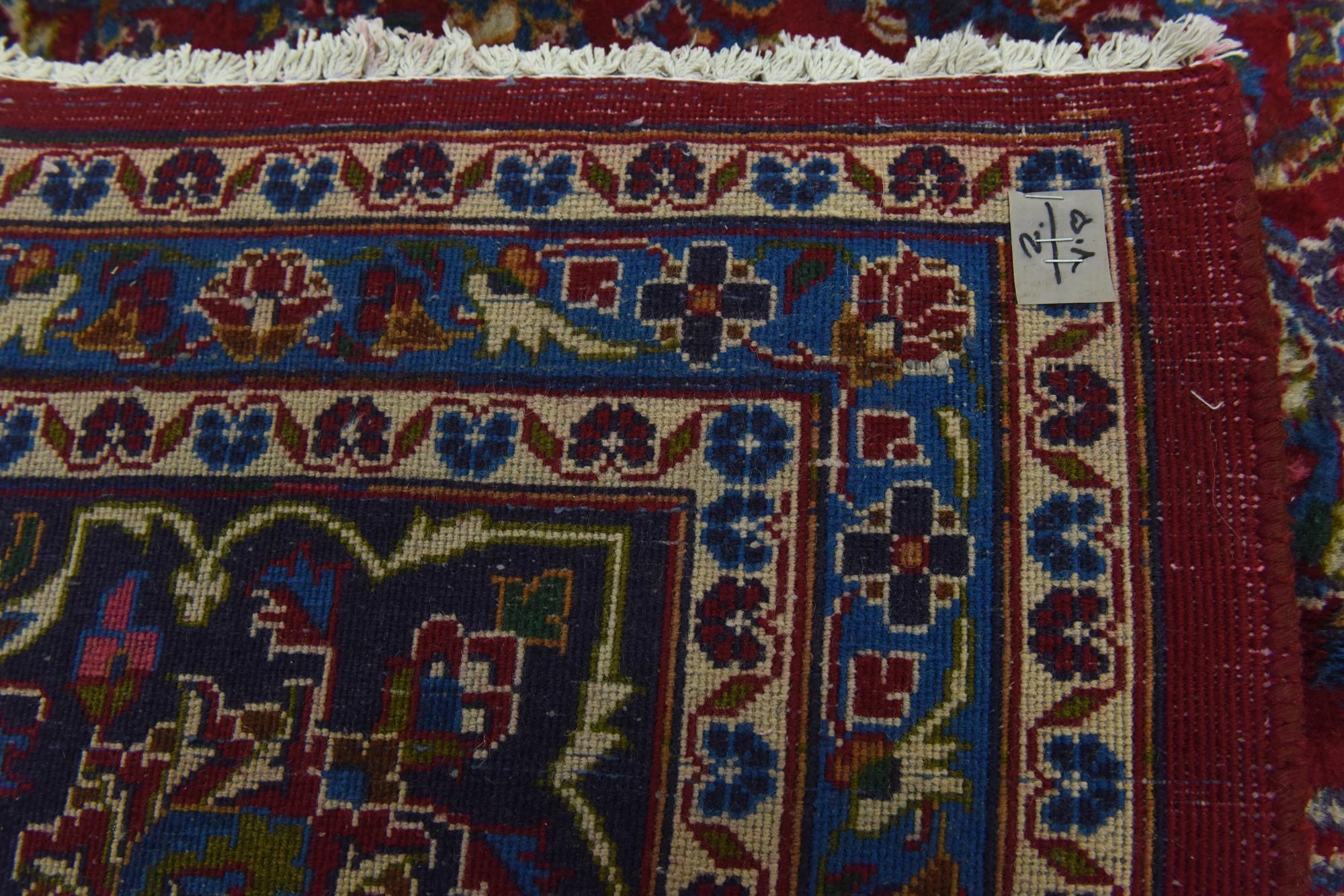 9' 8 x 12' 7 Hand Knotted Mashad Persian Wool Rug