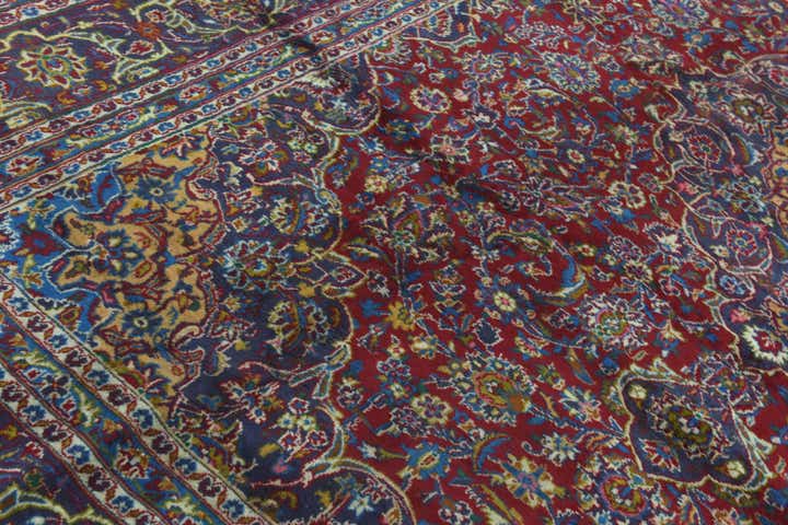 9' 8 x 12' 7 Hand Knotted Mashad Persian Wool Rug