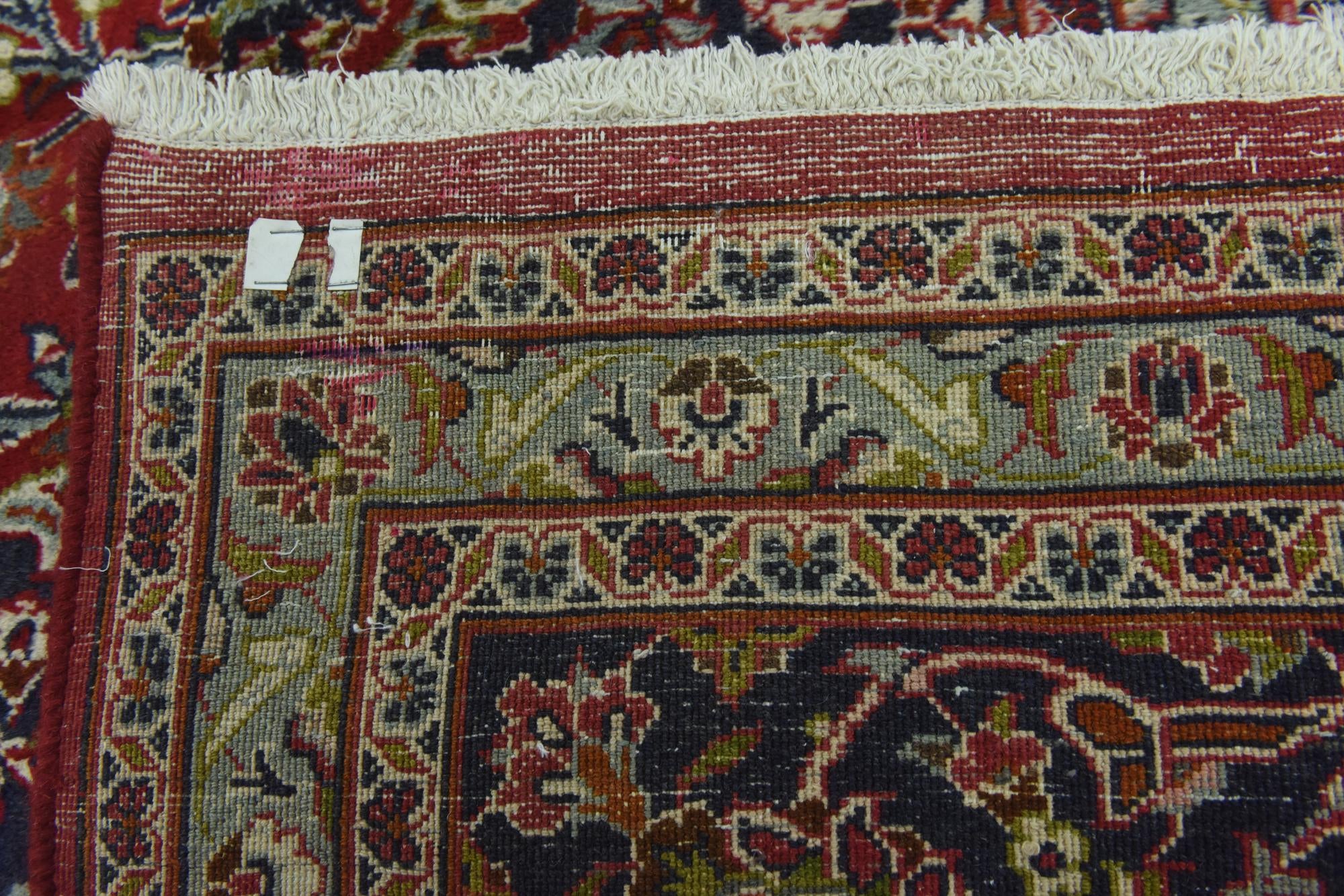 9' 6 x 12' 10 Hand Knotted Mashad Persian Wool Rug