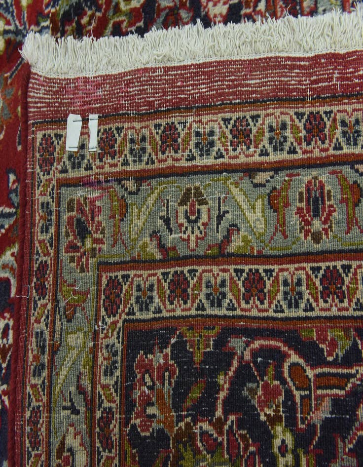 Detail image of 9' 6 x 12' 10  Hand Knotted Mashad Persian Wool Rug