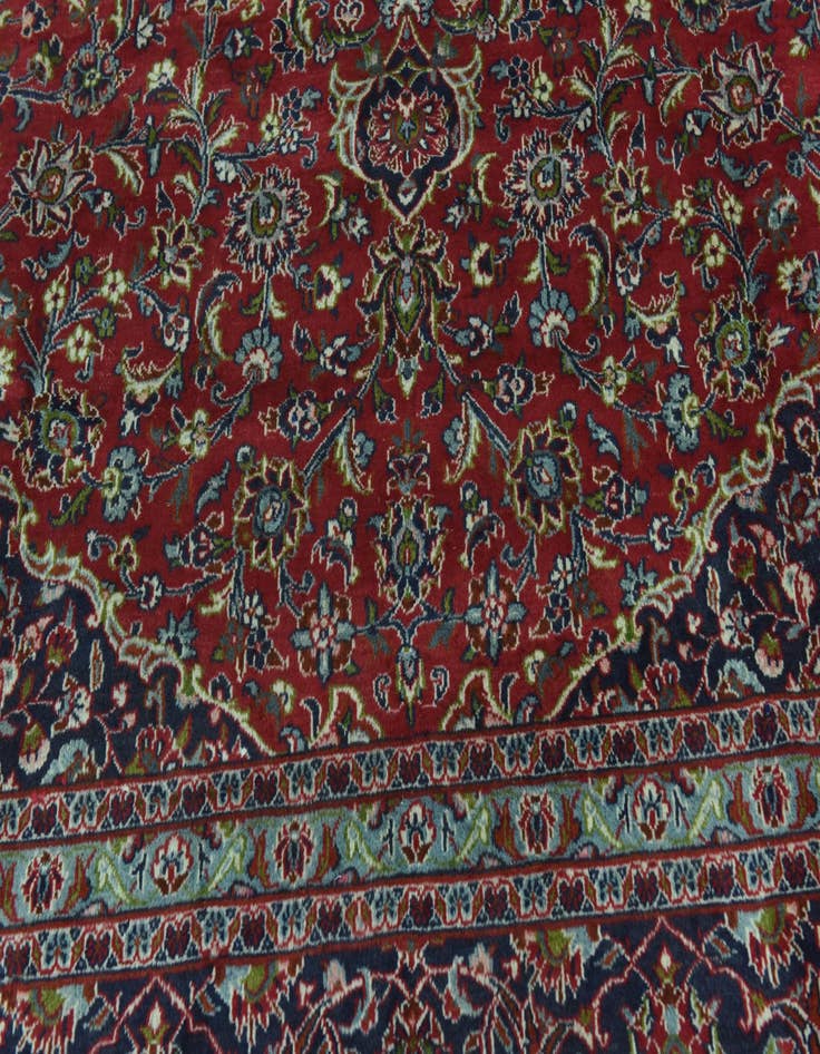Detail image of 9' 6 x 12' 10  Hand Knotted Mashad Persian Wool Rug
