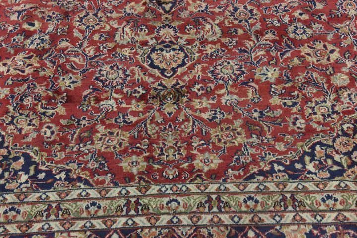 9' 8 x 12' 6 Hand Knotted Mashad Persian Wool Rug