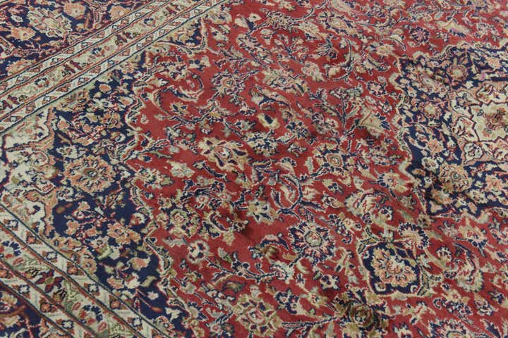 9' 8 x 12' 6 Hand Knotted Mashad Persian Wool Rug