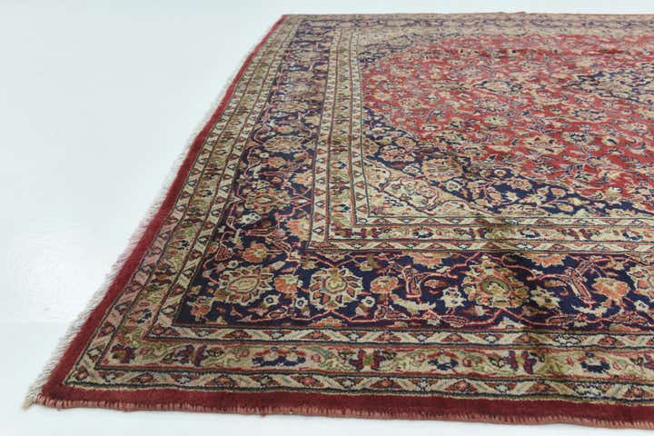 9' 8 x 12' 6 Hand Knotted Mashad Persian Wool Rug