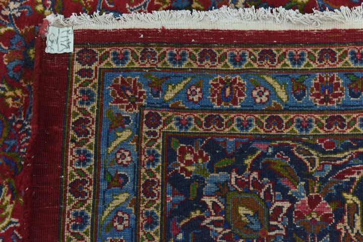 9' 8 x 13' Hand Knotted Mashad Persian Wool Rug