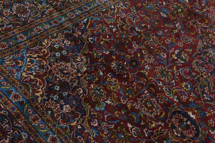 9' 8 x 13' Hand Knotted Mashad Persian Wool Rug