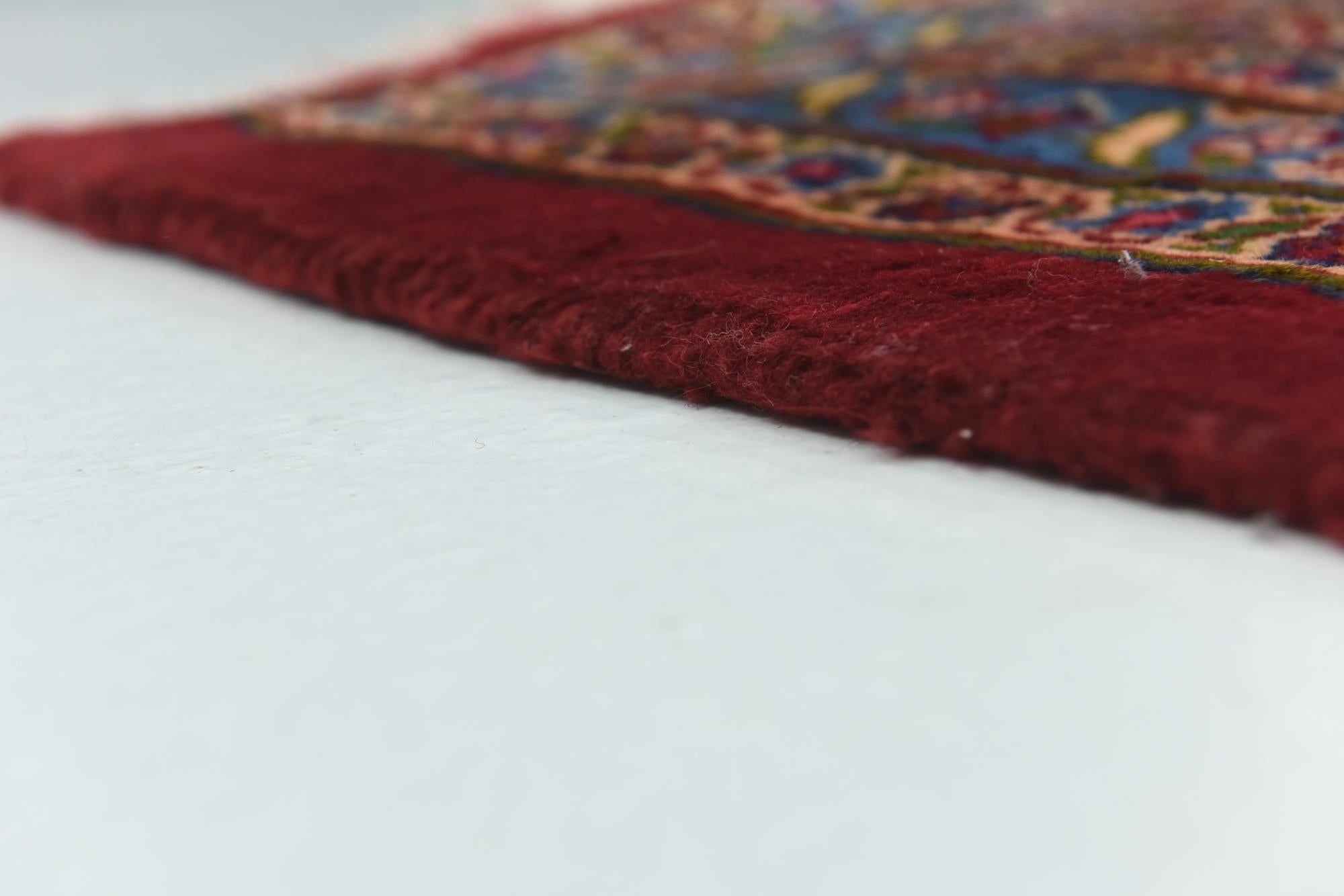 9' 8 x 13' Hand Knotted Mashad Persian Wool Rug