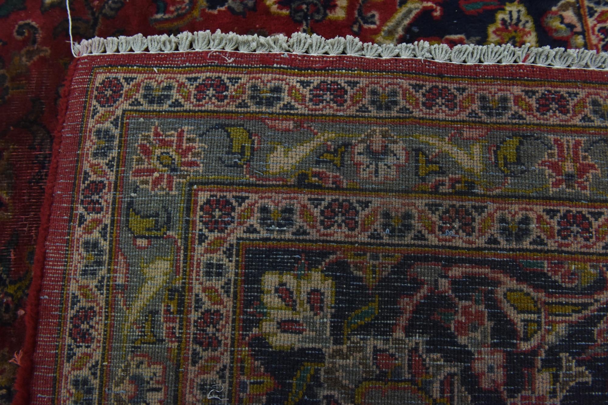 9' 6 x 12' 6 Hand Knotted Mashad Persian Wool Rug