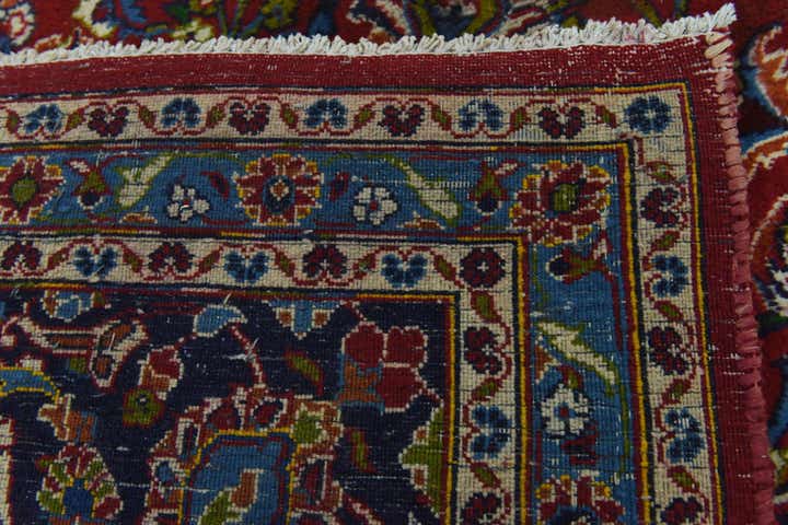 9' 10 x 12' 8 Hand Knotted Mashad Persian Wool Rug