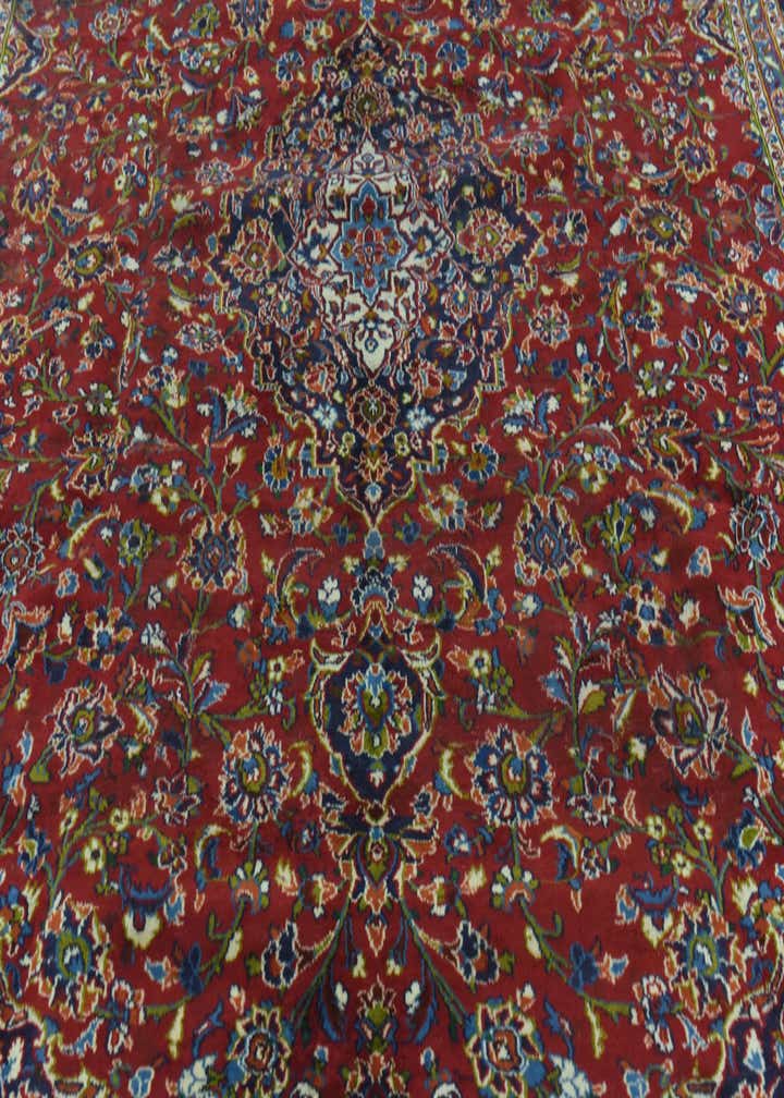 9' 10 x 12' 8 Hand Knotted Mashad Persian Wool Rug