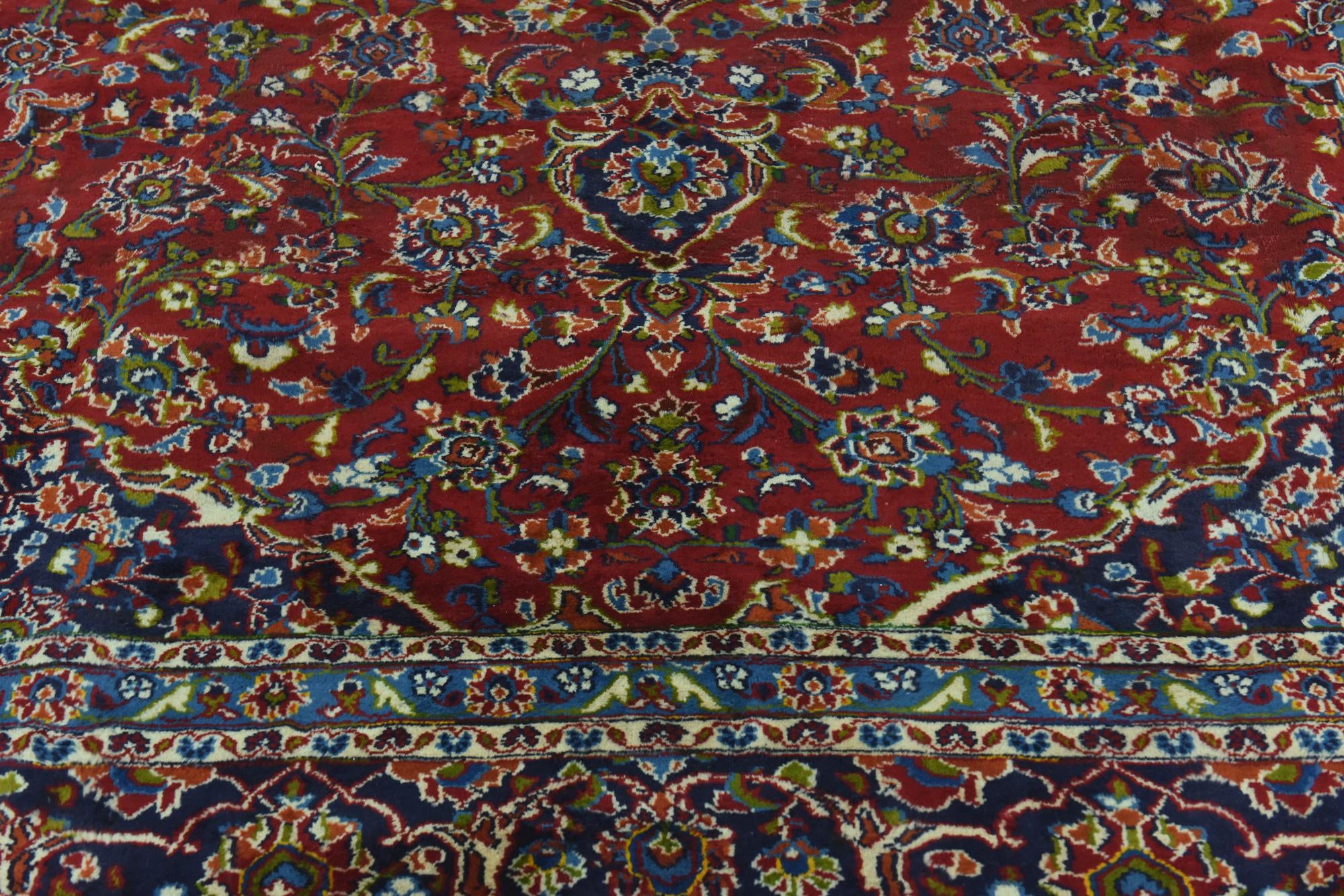 9' 10 x 12' 8 Hand Knotted Mashad Persian Wool Rug