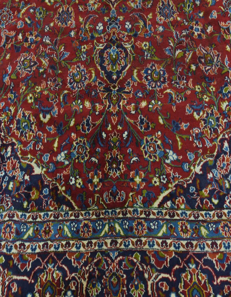 Detail image of 9' 10 x 12' 8 Hand Knotted Mashad Persian Wool Rug