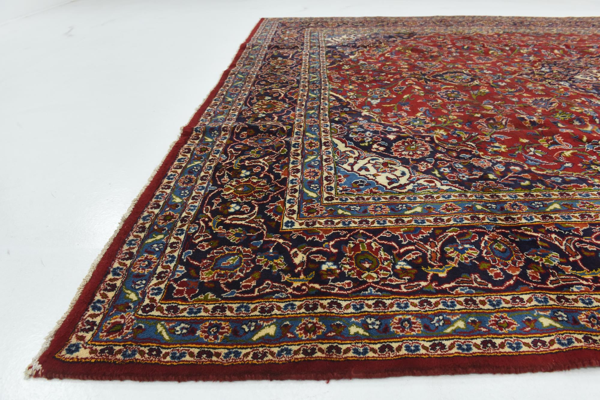 9' 10 x 12' 8 Hand Knotted Mashad Persian Wool Rug
